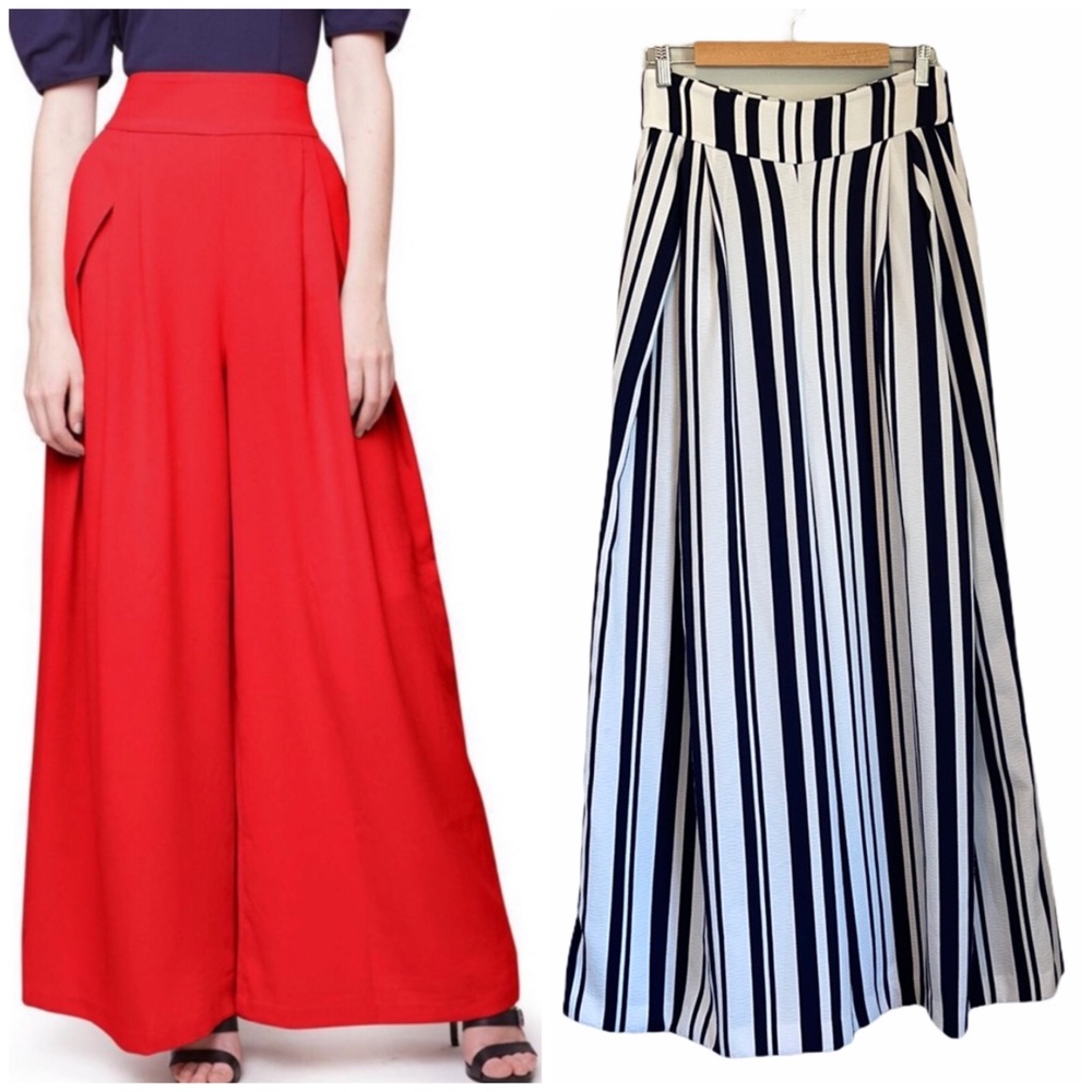 Gracia Striped Wide Leg Pant